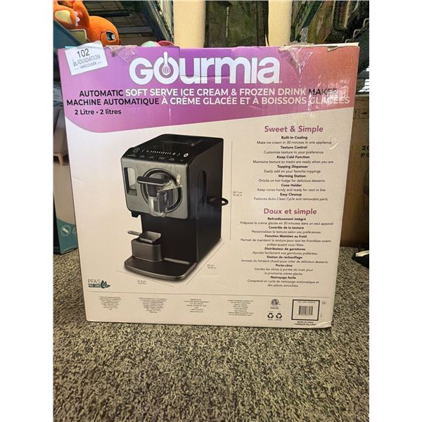 Gourmia Automatic Soft Serve Ice Cream -Returns Missing parts