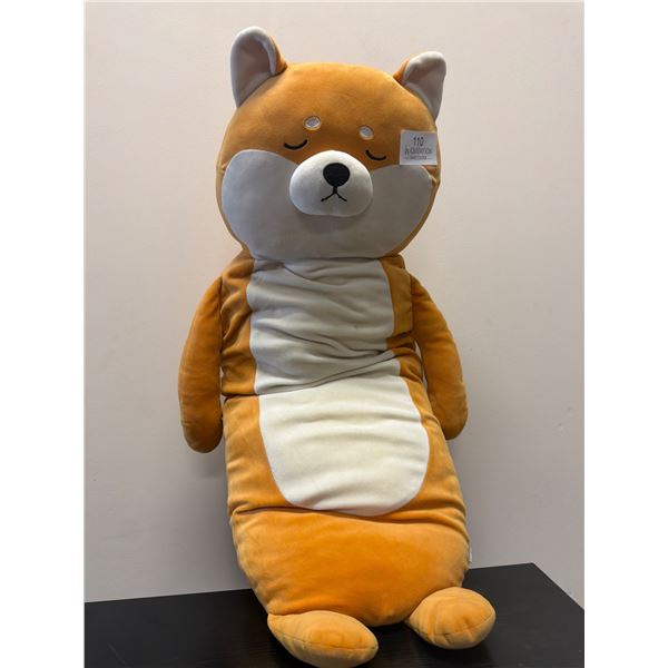 Large Orange and White Shiba Inu Dog Plush Toy
