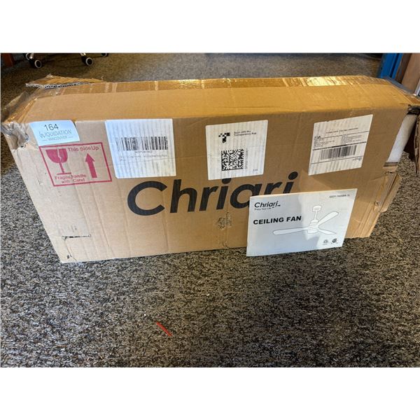 Chriari 52DY-1620BK-1L Black Ceiling Fan