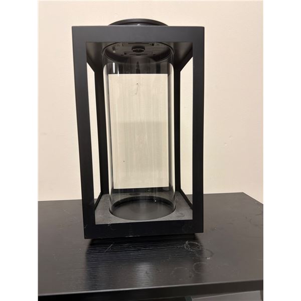 Black Metal and Glass Lantern -Returns No lamps