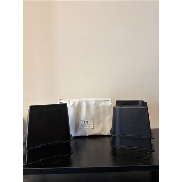 Brand New Set of 4 Black Furniture Risers-4inch
