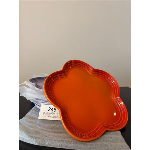 Le Creuset Orange Heart Shaped Plate