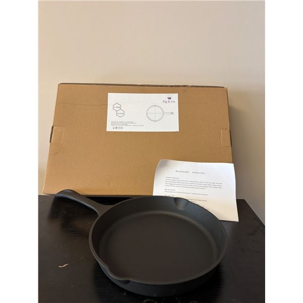 Brand New Fig Cast Iron Skillet- Heavy Duty