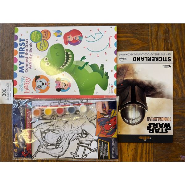 Disney My First Connect the Dots Activity Book & Spiderman Art Set