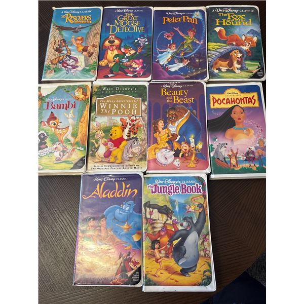 Walt Disney Classic VHS Tapes Collection