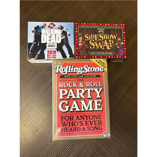 The Walking Dead, Sideshow Swap & Rolling Stone Party Games Bundle