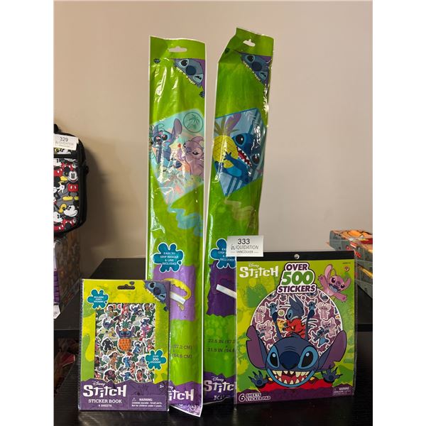 DisneyStitch 6 Sheets Sticker Pad, Sticker Book & Kite Set