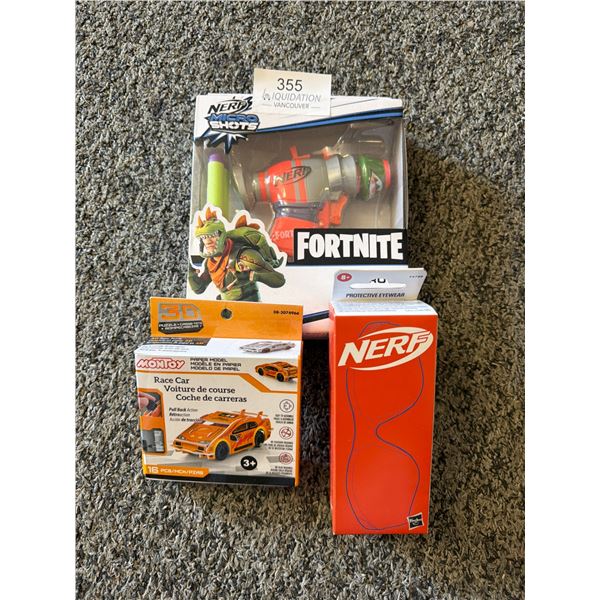 Nerf Micro Shots Fortnite Blaster & Montoy Race Car Model Kit