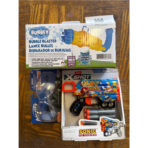 Zuru X-Shot Sonic Skins Toy Gun Set& bubble blaster