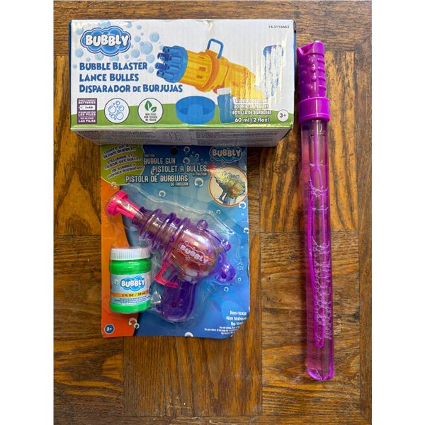 Bubbly Bubble Gun and Wand Set with Bubble blaster