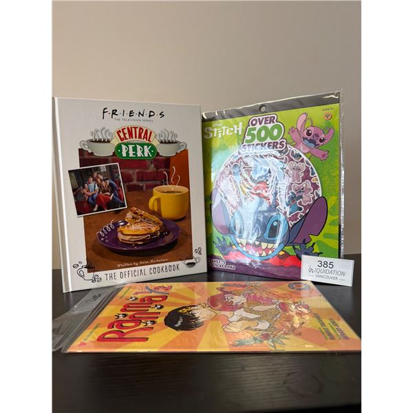 Friends Central Perk Cookbook & Disney Stitch Sticker Pad