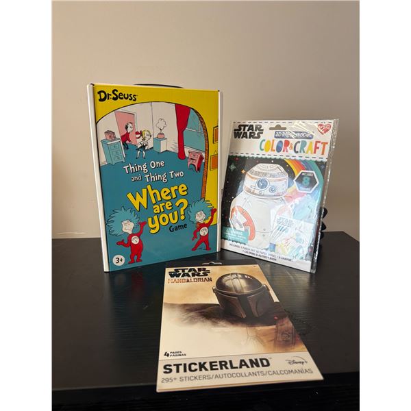 Dr. Seuss Game & Star Wars Color & Mandalorian Stickers