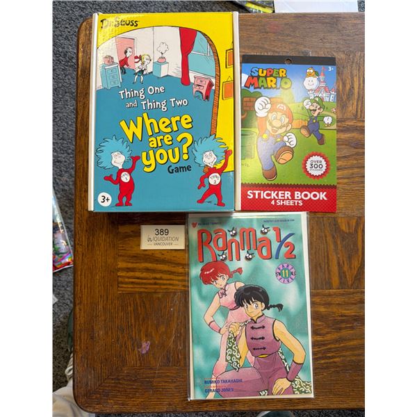 Dr. Seuss "Where Are You?" Game Book & Super Mario Sticker Book