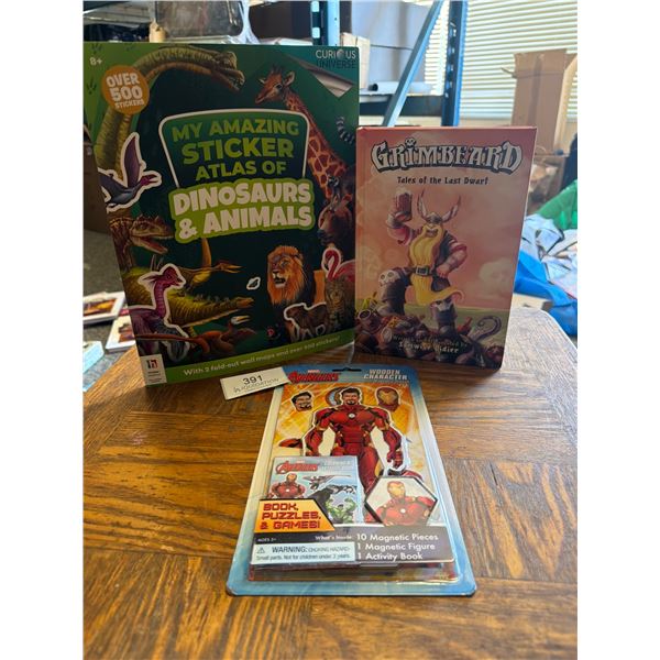 Kids Book Set with Stickers and Puzzles