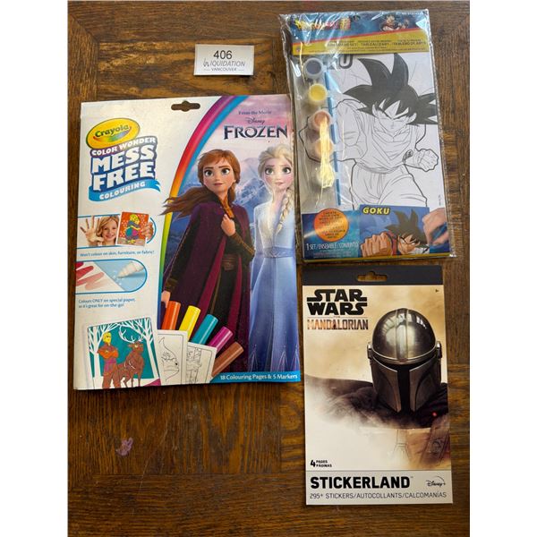 Crayola Color Wonder, Disney Frozen, DBZ, Star Wars Art Supplies