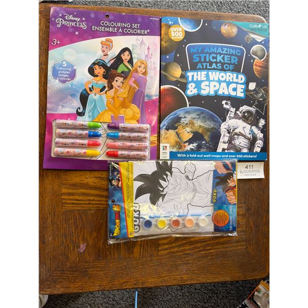 Children's Art Set with Stickers and Coloring Books