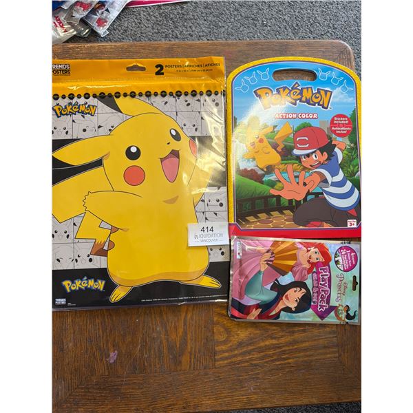Pokémon Posters and Disney play pack