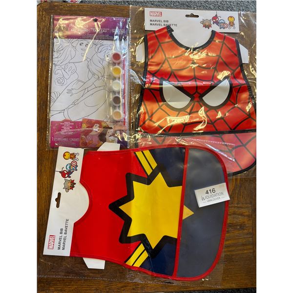 Marvel Baby Bibs and Disney Princess Art Set