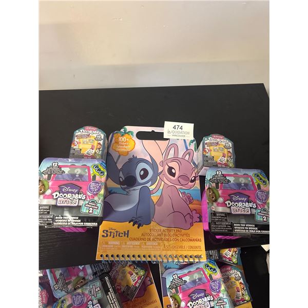 Disney Doorables Let's Go! Series 2 & Stitch Sticker Pad New