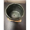 Image 2 : Dark Green Ceramic Planter Pot with Raffia Tie - mew