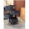 Image 1 : Black 5-Tier Rotating Storage Cart with Wheels