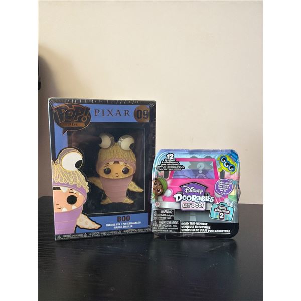 Funko Pop! Pin PIXAR 09 Boo and Disney Doorbables Let's Go!