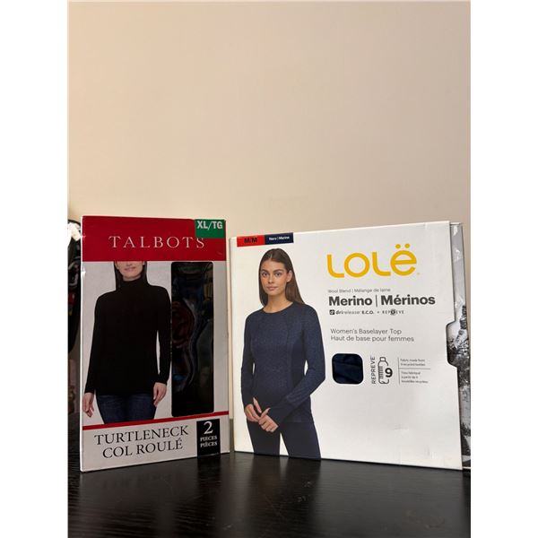 Talbots Women's Black Turtleneck Top 2-Pack XL/TG