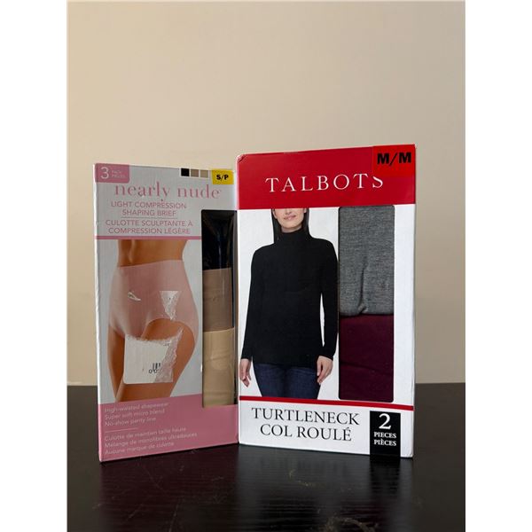 Talbots Turtleneck and nearly nude Shapewear