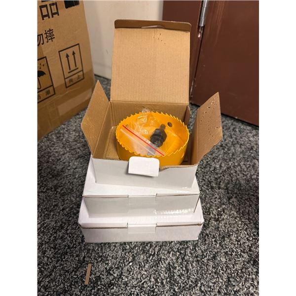 New Yellow Hole Saw Set with Pilot Drill Bit 108 &140&155mm
