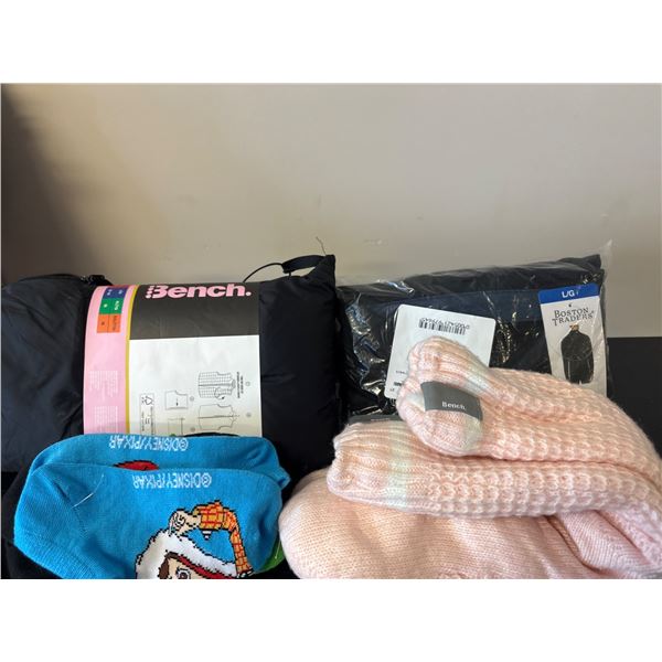 Bench Clothing Lot - Socks, Scarf, and More