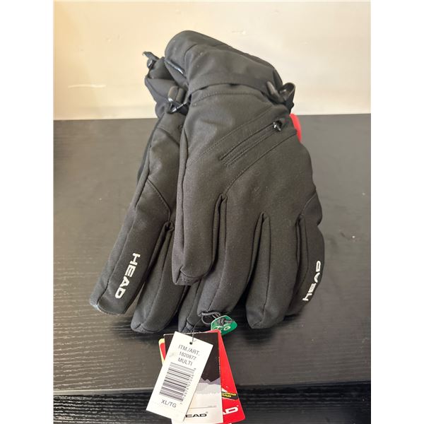 HEAD Black Ski Gloves