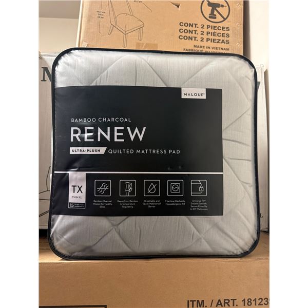 Malouf Renew Ultra-Plush Quilted Mattress Pad - Twin XL