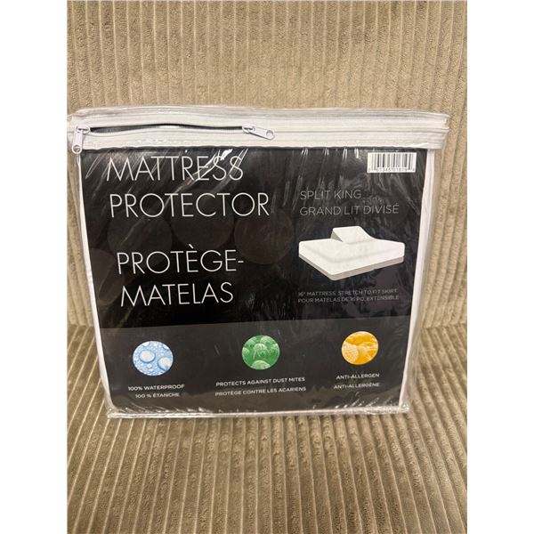 Split King Mattress Protector - 100% Waterproof, Dust Mite & Allergen Protection