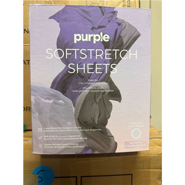 Purple Softstretch Sheets - Twin/Twin XL