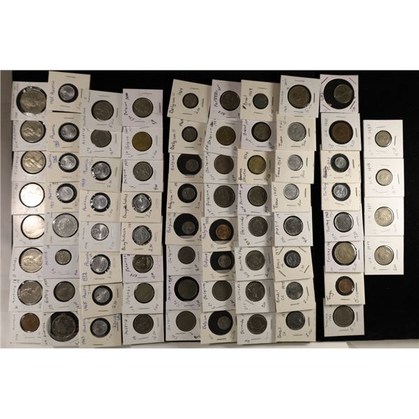 76 ASSORTED WORLD COINS (1911-2009) AUSTTALIA,