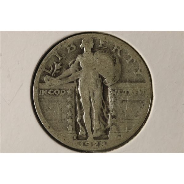 1928 SILVER STANDING LIBERTY QUARTER