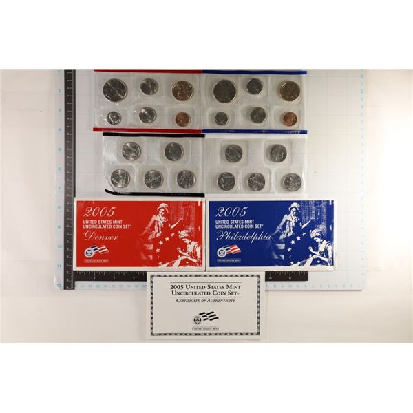 2005 US MINT SET (UNC) P/D (WITH ENVELOPES)