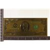 Image 1 : GOLD FOIL REPLICA OF A US 1976-A $2 FRN. CRISP UNC
