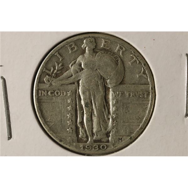 1930 SILVER STANDING LIBERTY QUARTER