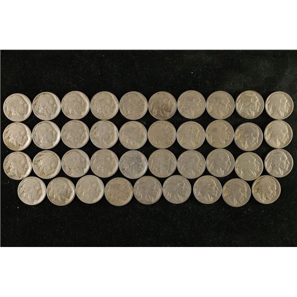 39 BUFFALO NICKELS: 30 ARE NO DATE & 9 ARE HARD