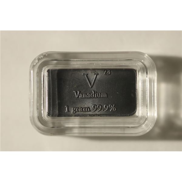 1 GRAM 99.9% VANADIUM INGOT IN HARD PLASTIC CAPSUL