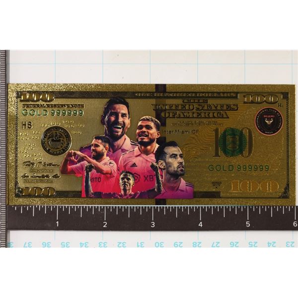 24k GOLD  999999 FOIL REPLICA OF A 2009-A US $100