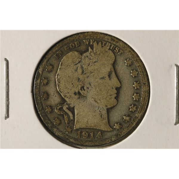 1914 SILVER BARBER QUARTER