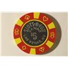 Image 1 : $5 SLOTS-A-FUN CASINO CHIP WITH METAL INSERT