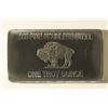 Image 2 : 1 TROY OZ .999 STAINLESS STEEL 1 BULLION BUFFALO