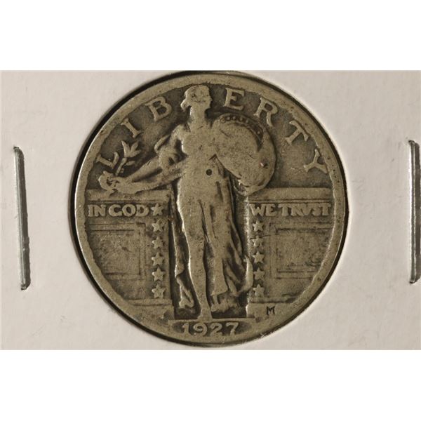 1927 SILVER STANDING LIBERTY QUARTER