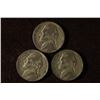 Image 1 : 1944-P/D/S JEFFERSON 35% SILVER WAR NICS .1869 OZ