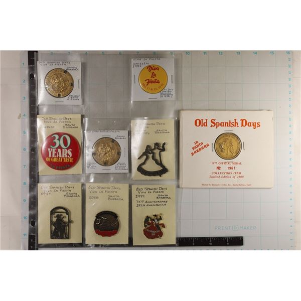 9 OLD SPANISH DAYS SANTA BARBARA, CA.  BUTTON,