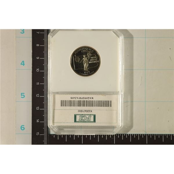 1999-S PENNSYLVANIA QUARTER PR70 DEEP CAMEO