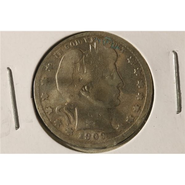 1909-D SILVER BARBER QUARTER